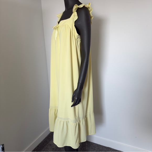 โช๏ธ Dazy XL Yellow Ruffle Midi Dress - Picture 2 of 6